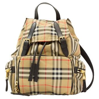 Burberry Small Backpack, Vintage Check Antique Yellow (Beige)